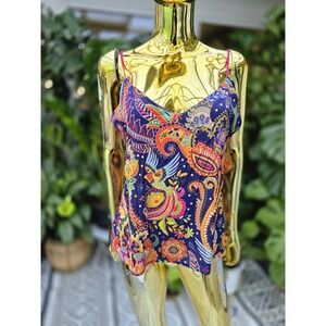 Averie || Taya Camisole Top Satin Paisley Size Medium